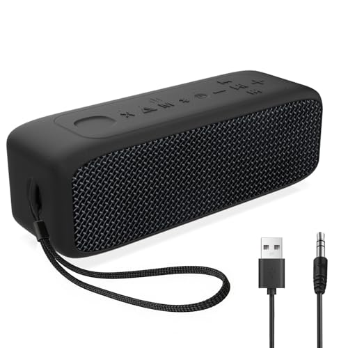 NOBIS 20W Bluetooth Speakers, IP68 Waterproof, Up to 24H Playtime | TWS Pairing, BT 6.0, EQ Mode, TF card & AUX input,Hands-Free Call with App Control for Outdoor, Travel, Home - color: Black