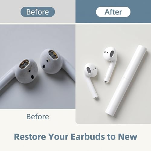 1pc Cleaner Kit for Earbuds, Multi-Function Cleaning Tool with Brush Flocking Sponge for Wireless Earphones Bluetooth Headphones Case Camera and Phone(White) - color: White