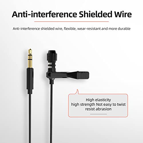 EKAT Car Microphone for Stereo 3.5mm Plug and Play Wired Mic | Compatible with Vehicle Head Unit Radio, Noise Canceling, Lavalier Clip