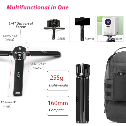 Aluminum Heavy Duty Mini Tripod, Desktop Tabletop Stand Tripod for DSLRs Gimbals, Zhiyun Weebill/Crane/Lab, DJI Ronin S/SC/RS/RSC Series, Osmo Mobile, Gimbal Handle Grip Stabilizer