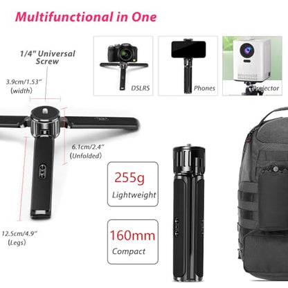 Aluminum Heavy Duty Mini Tripod, Desktop Tabletop Stand Tripod for DSLRs Gimbals, Zhiyun Weebill/Crane/Lab, DJI Ronin S/SC/RS/RSC Series, Osmo Mobile, Gimbal Handle Grip Stabilizer
