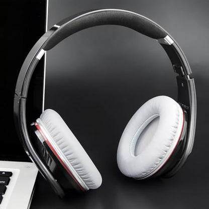 SOULWIT Replacement Ear Pads Cushions for Monster Beats Studio 1.0 (1 st Gen) Headphones by Dr. Dre (Do Not Fit Studio 2 and Studio 3), Earpads with Soft Protein Leather (White) - color: White