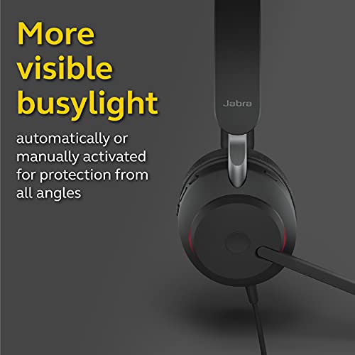 Jabra Evolve2 40 UC Wired Headphones, USB-A, Mono, Black – Telework Headset for Calls and Music, Enhanced All-Day Comfort, Passive Noise Cancelling Headphones, UC-Optimized with USB-A Connection - size: Unified Communications, style: Mono (USB-A)