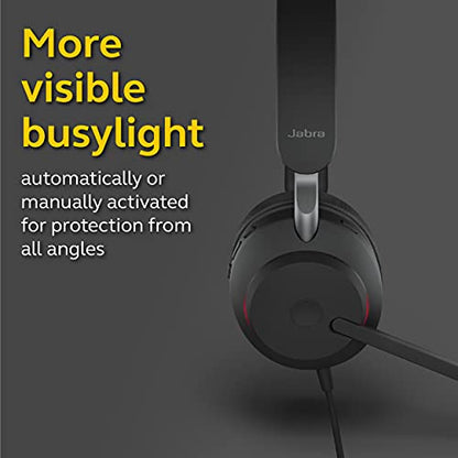 Jabra Evolve2 40 UC Wired Headphones, USB-A, Mono, Black – Telework Headset for Calls and Music, Enhanced All-Day Comfort, Passive Noise Cancelling Headphones, UC-Optimized with USB-A Connection - size: Unified Communications, style: Mono (USB-A)