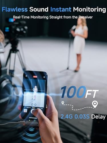 BILIWAL Wireless Lavalier Microphone for iPhone 15/16 & Android & PC, Magnetic Clip-On Lapel Mic with 2.4G Noise Canceling, Plug-Play Mini Microphone for Video Recording, Interviews, TikTok, YouTube - size: USB-C RX to 2 (No Charging case)