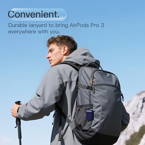 Case for AirPods Pro 3 Never-Sretch-Out DamonLight Shock-Proof Protective Semi Hard Silicone Case Compatible with Apple Airpods Pro 3rd Generation (Midnight Blue) - color: Midnnight Blue