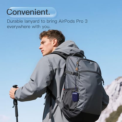 Case for AirPods Pro 3 Never-Sretch-Out DamonLight Shock-Proof Protective Semi Hard Silicone Case Compatible with Apple Airpods Pro 3rd Generation (Midnight Blue) - color: Midnnight Blue