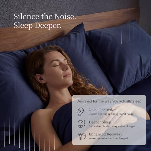 Nox Sleep Earplugs for Side Sleepers – Reusable Soft Silicone Ear Plugs for Sleeping – Comfortable Noise Reducing Earplugs for Snoring, Travel & Deep Sleep – 28dB Reusable Ear Plugs