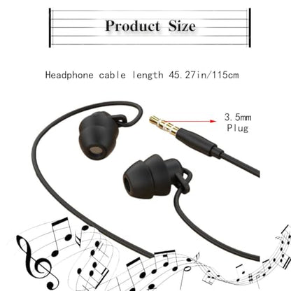 Sleep Earbuds Noise Cancelling in-Ear Sleep Earphones, Soft Wired Earbuds with Mic Volume Control for Small Ear Canal Sleeping Insomnia Side Sleeper Compatible with iPhone Samsung Huawei