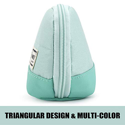 Sooez Wide-Opening Pencil Pen Case, Lightweight & Spacious Pencil Cases Bag Pouch Box Organizer, Aesthetic Supply with Triangular Design for Adults, Mint Green - color: Mint Green