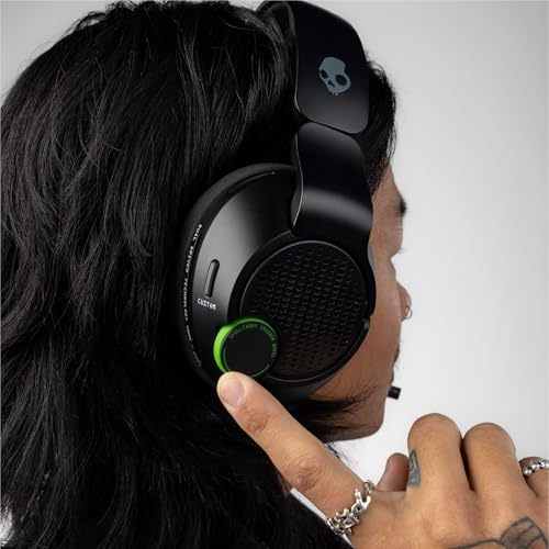 Skullcandy Crusher PLYR 720 Wireless Gaming Headset - Digi-Black Xbox | THX Spatial Audio, Multi-Sensory Crusher Bass, Removable Microphone, PC, PlayStation, Nintendo, Multi-Platform, Open-Back - color: Digi-Black Xbox