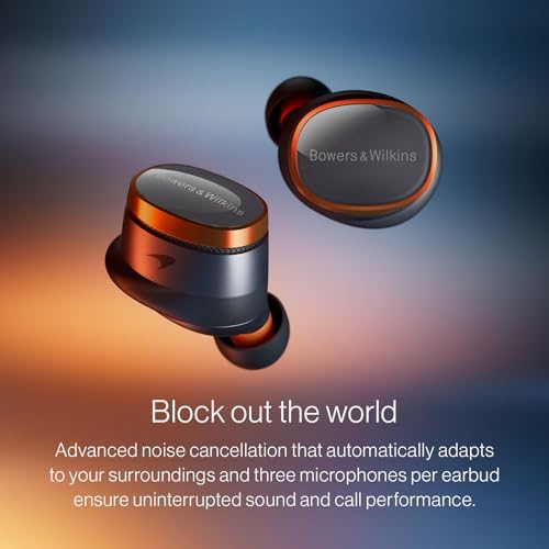 Bowers & Wilkins Pi8 McLaren Edition Wireless Earbuds with 3 Built-in Mics - color: McLaren Grey