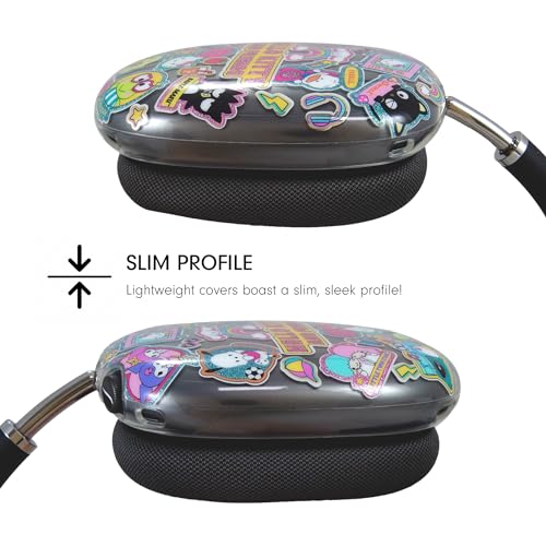 Sonix x Sanrio Protective Case Cover for AirPods Max Headphones | Clear TPU Cover Case | Hello Kitty & Friends Stickers - color: HK Stickers