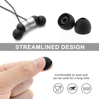 BlingKingdom 9 Pairs Replacement Earbuds Silicone Earbud Tips Earbuds Cap, Earbud Cushions for Most in-Ear Earbuds, 3 Different Size (S/M/L)