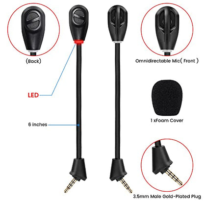 Microphone for HyperX Cloud II Wireless Gaming Headset, with Mute Indicator