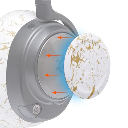WC Side Plates for Arctis Nova Pro Wireless, Pro Wired & Nova Elite | Made by Wicked Cushions | Also fits Nova Pro Omni, 7, 7X & 7P | Gold Marble - color: Gold Marble