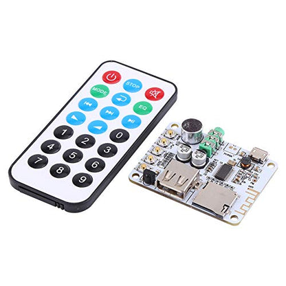Oumefar Bluetooth Audio Receiver Microphone Amplifier USB TF FM MP3 Decoder 4 Modes WMA WAV FLAC Player Amplifier Board for MP3 WMA WAV FLAC(Bluetooth Audio Receiver Board + Remote Control)