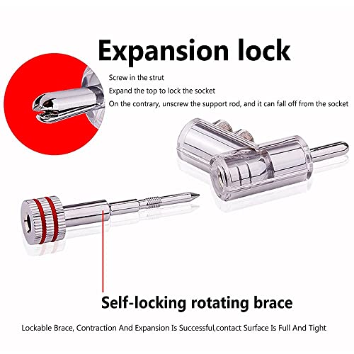 HiFi Banana Plugs Speaker Connectors Screw Locking Banana Plugs Rhodium Plated Banana Connector Jack for Speaker Cable-2Pairs / 4 pcs - color: Rhodium