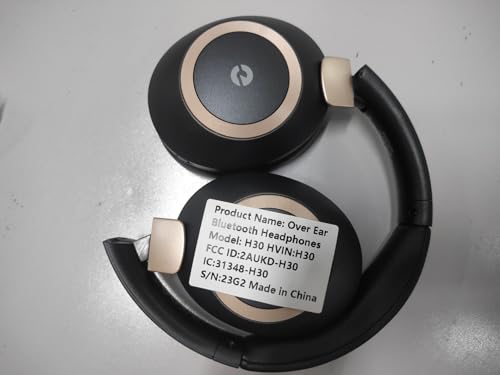 Active Noise Cancelling Headphones, 100H Playtime Headphones Wireless Bluetooth, Bluetooth Headphone with Mic, Over Ear Wireless Headphone with Deep Bass,Fast Charging for Travel - color: Black