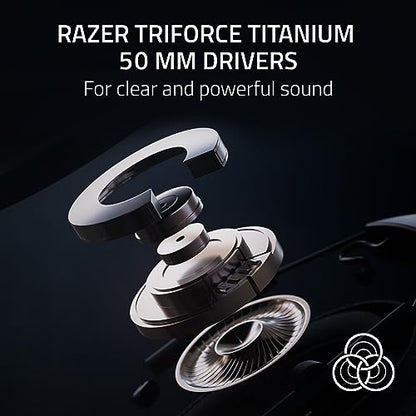 Razer BlackShark V2 HyperSpeed Wireless PC Gaming Headset, 2.4GHz, Black | 280g Lightweight, Wideband Mic, 50mm Drivers, Bluetooth or USB, 70 Hr Battery, for Mac, PlayStation, Switch & Mobile - size: Standard
