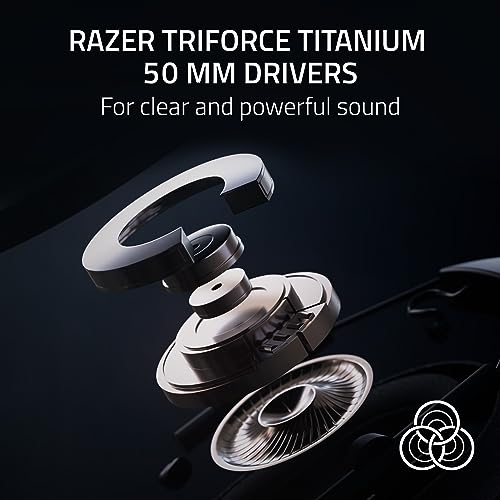 Razer BlackShark V2 Pro Wireless Gaming Headset, PC, 70 Hr Battery, White | Detachable Mic, Pro-Tuned FPS Profiles, 50mm Drivers, Noise-Isolating Earcups w/ Ultra-Soft Memory Foam, For PS5, Switch 2 - color: White, style: Gen 2