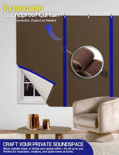 JaneTech Soundproof Curtains for Bedroom, Studio & Home Office, Sound Dampening Acoustic Curtain with Soft Velvet Backing, Noise Reducing Room Divider Panel, 70.9 x 39.4 Inch, Obsidian Gray - color: Grey, size: 70.9 X 39.4 Inches