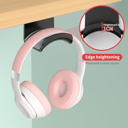 Game Headphone Stand for Desk Mini Headphone Hanger Holder with Strong Adhesive Game Headset Stand Headphone Holder-Under Desk… - style: under desk