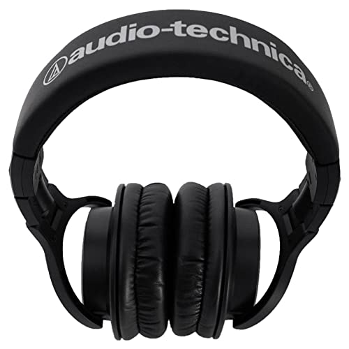 Audio-Technica ATH-M40x Closed-Back Dynamic Studio Monitor Headphones ATHM40x Bundle with Rockville RockShield 1 Studio Microphone Isolation Shield w/Sound Dampening Foam