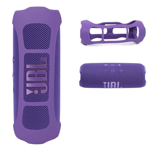 Silicone Cover Sleeve Compatible with JBL Flip 7 - Portable Waterproof and Drop-Proof Speaker, Customized Design Cover Portable Protection Solution, Best Matching in Shape and Color (Purple) - color: Purple