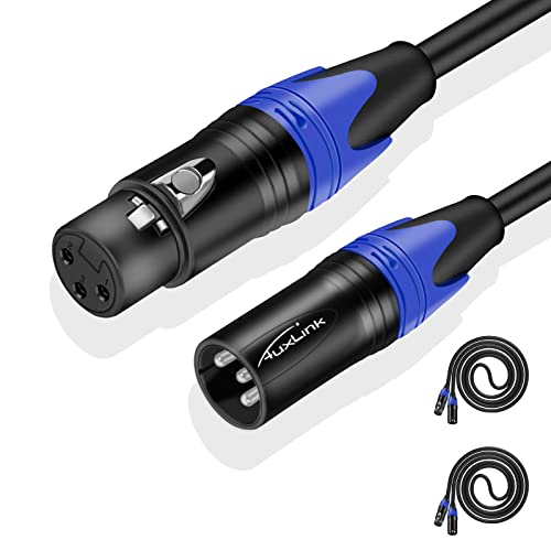 XLR Microphone Cable, XLR Cables 15ft 2 Pack Male to Female - size: 15 Ft 2 Pack