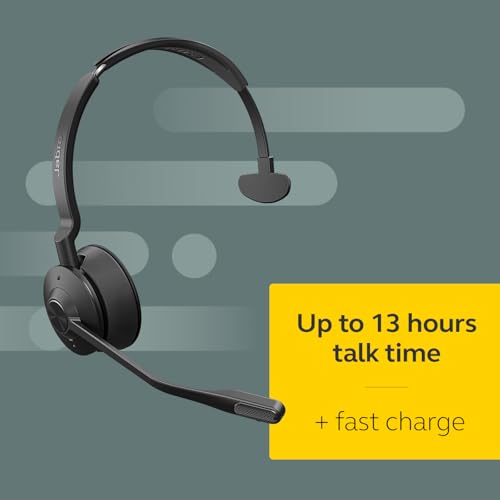 Jabra Engage 75 SE (Second Edition) Wireless Single-Ear Headset, Black | Wireless Performance, Advanced Noise-Cancelling Microphone, All Day Battery Life, Ideal for Office and Call Center - style: Single-Ear