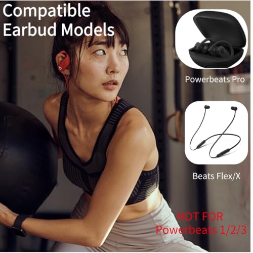 Replacement Earbuds Tips for Powerbeats Pro/Beats Flex/Beats X | Silicone Ear Tips Wireless Bluetooth Earphone Headphones with Cleaning Kit,Soft Reducing Noise Bud Tips Black&White 8Pack