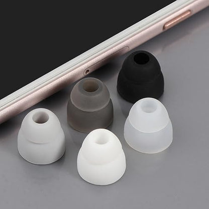 Replacement Double Flange Ear Tips Earbuds Silicone Pads for in Ear Headphones in-Ear Hole 4.5mm