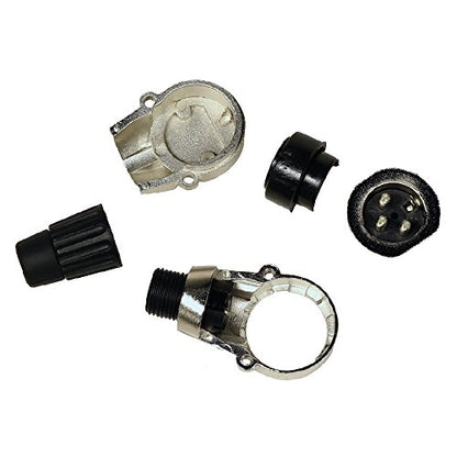 Seismic Audio - SAPT326-4Pack - 4 Pack of Adjustable Right Angle 3 Pin XLR Male Connectors - Pro Audio DJ Band XLR 7 Position Plugs