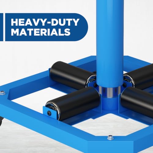 Heavy-Duty 1000 lbs Cable Reel Turntable – Portable Wire Spool Rack with Lockable Wheels, 20"x20" Wire Spool Holder for Horizontal Payout, Durable Cord Caddy for Damaged Cables
