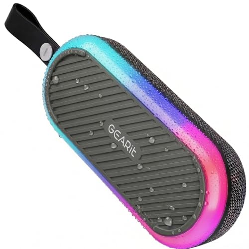 GEARit Golf Cart Speaker, Magnetic Bluetooth Speaker, 16W IPX6 Waterproof | Strong magnet mount + detachable strap, 16W audio, TWS stereo pairing, hands-free mic, RGB lights for golf, camping, pool - size: Golf SoundBrick - 16W