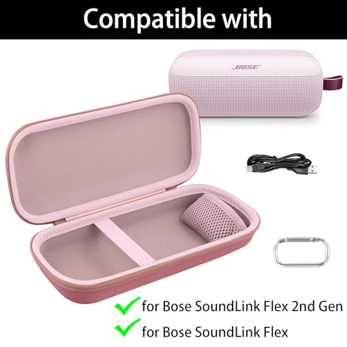Aenllosi Hard Case for Bose SoundLink Flex 2nd Gen/Bose Speaker, Petal Pink - color: Petal Pink, style: Hard Case for Bose SoundLink Flex 2nd Gen/Flex