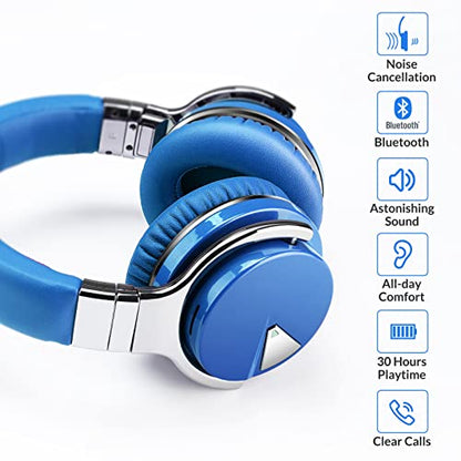 Million Sold 10 Years Classic E7 Active Noise Cancelling Headphones with Upgraded Noise Cancellation, Bluetooth Headphones Wireless with HD Sound Vivid Deep Bass, for Home Office Travel Gift Pcs - color: Blue, style: E7 Wireless Active Noise Cancelling He