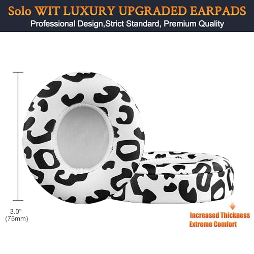 SoloWIT Earpads for Beats Solo 3 & Solo 2 On-Ear Headphones - Snow Leopard - color: Snow Leopard