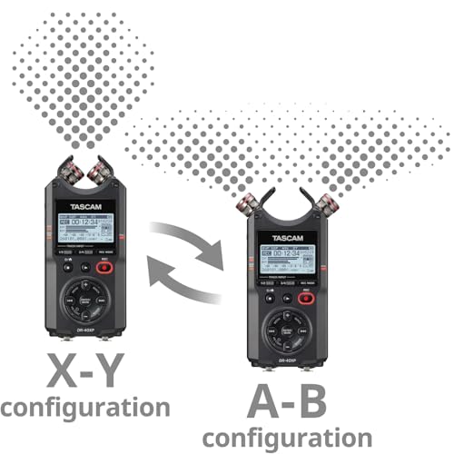 TASCAM DR-40XP 4-Channel 32-Bit Float Portable Handheld Field Recorder and USB-C Audio Interface — With 2 XLR/TRS Inputs and Adjustable Mics for Music, Audio for Video and Interviews