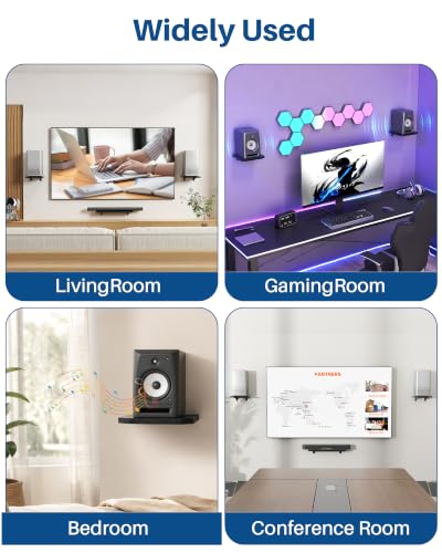 BYMECOST Speaker Wall Mount, Adjustable Rear Speaker Wall Mount Shelves - color: Style 2