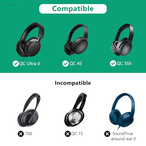 Geekria Shield Headphones Case Compatible with Bose QC Ultra II, QC 45/35 II Gaming and More, Replacement Hard Shell Travel Carrying Bag with Cable Storage (Apricot)