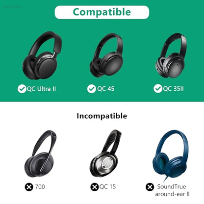 Geekria Shield Headphones Case Compatible with Bose QC Ultra II, QC 45/35 II Gaming and More, Replacement Hard Shell Travel Carrying Bag with Cable Storage (Apricot)
