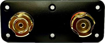 Surge High-Current Audiophile Speaker Terminal – Panel-Mount,15A, Banana/Spade/Bare Wire (Up to 4AWG), Color-Coded Polarity, ABS Housing, Indoor IP20