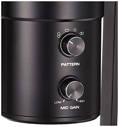 M-Audio Uber Mic | Professional USB Microphone With Switchable Polar Patterns and Integrated Headphone Output, black
