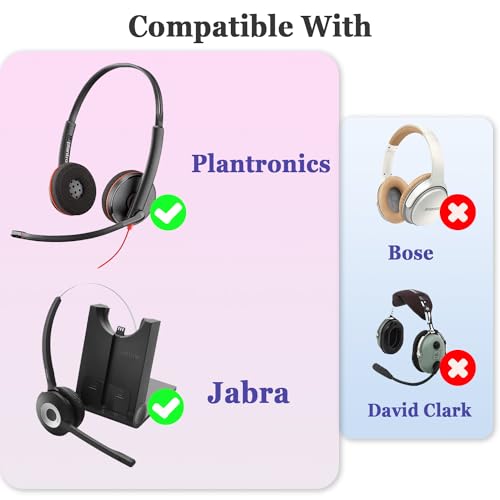 Ear Cushions for Plantronics Headset Replacement Earpads Foam Ear Pad