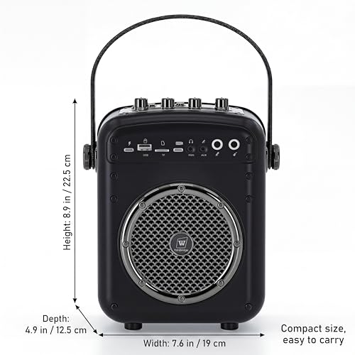 70W Voice Amplifier with UHF Wireless Handheld Microphone & Bluetooth 5.3 | Portable PA System & Karaoke Mic Speaker Set with USB/TF/AUX/Guitar for Teaching, Public Speaking & Singing - S100