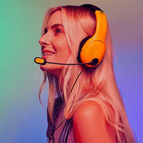 PDP Gaming LVL40 Stereo Headset with Mic for Nintendo Switch/Lite/OLED/PC - Noise Cancelling Microphone, Lightweight, Soft Comfort On Ear Headphones (Fortnite Wildcat Yellow & Blue)