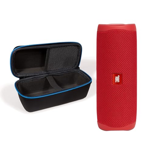 JBL Flip 5 (Red) + Bundle with divvi! Protective Hardshell Case - color: Red