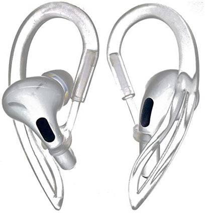 JNSA AirPods Pro Ear Hooks Anti-Slip Anti-Drop Earhooks【Not Fit in The Charging Case】 Compatible with AirPods Pro, Clear - color: Clear
